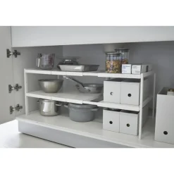 Yamazaki Tower Organizer Uitschuifbaar 2-laags - Wit