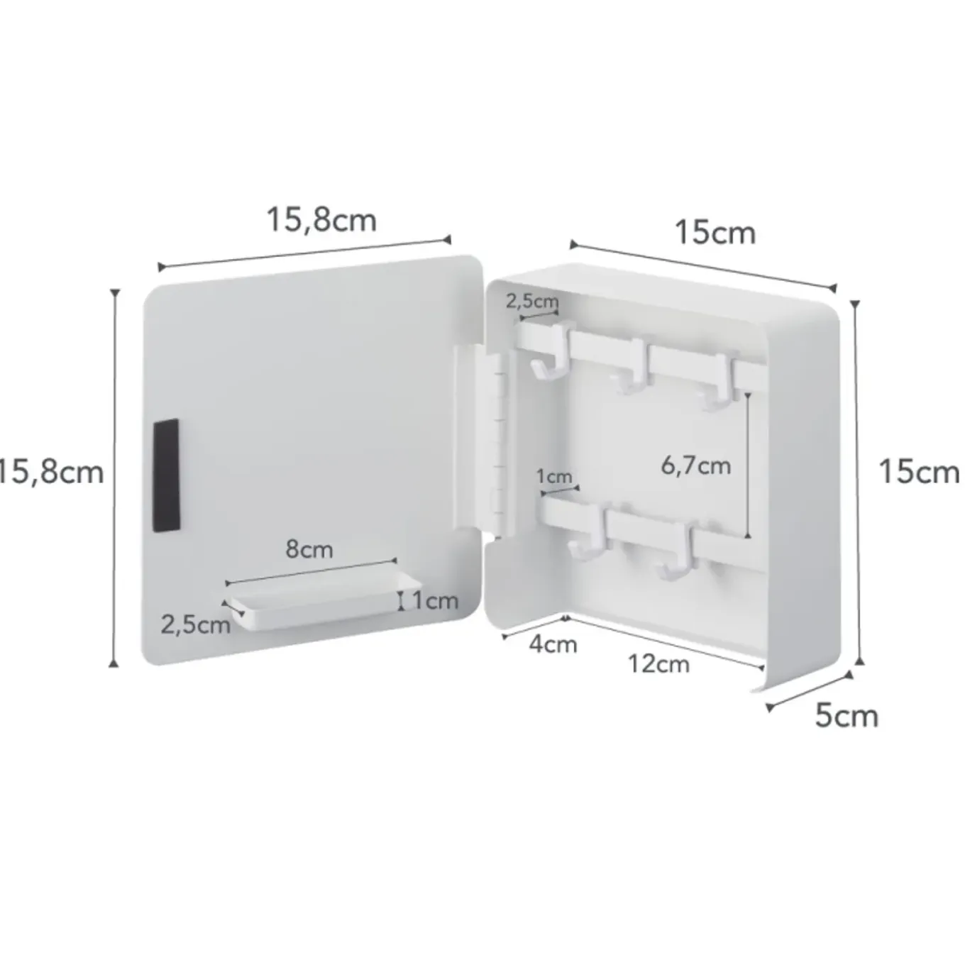 Yamazaki Tower Sleutelkastje Magnetisch - Wit