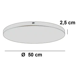 Ylumen Plafondplaat Diam. 50cm Zonder Gaten Wit