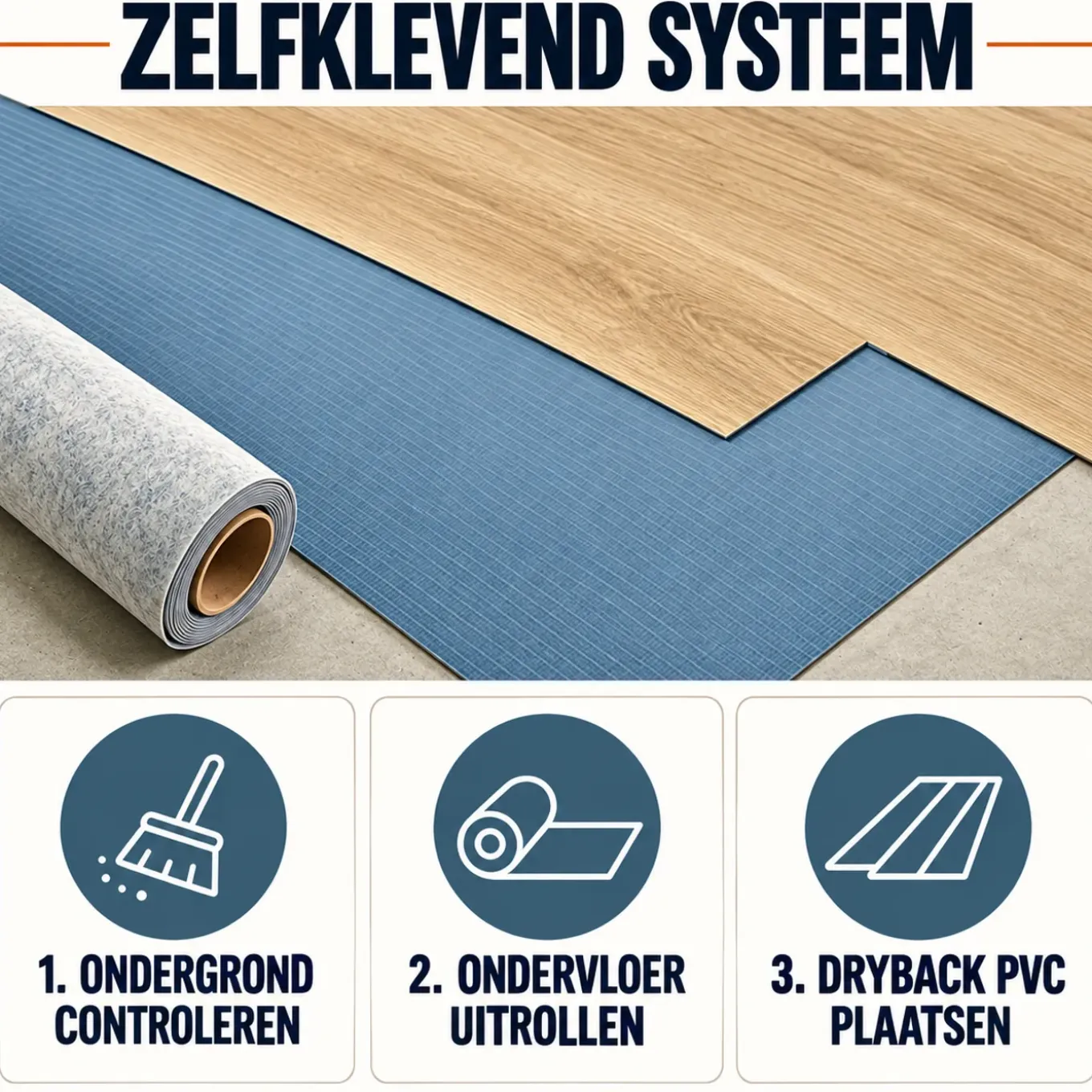 Zelfklevende Ondervloer Voor Dryback Plak Pvc 60 M²