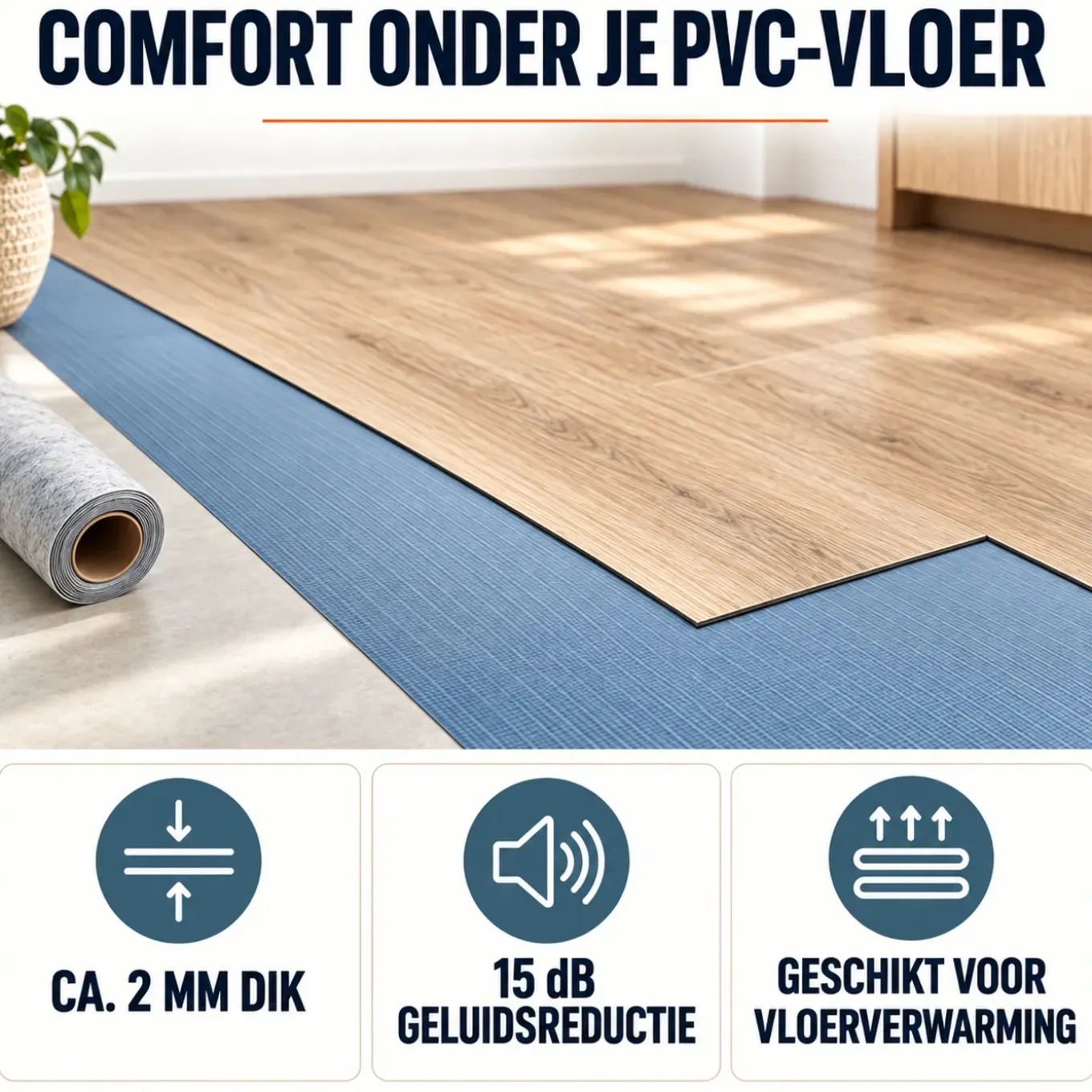 Zelfklevende Ondervloer Voor Dryback Plak Pvc 60 M²