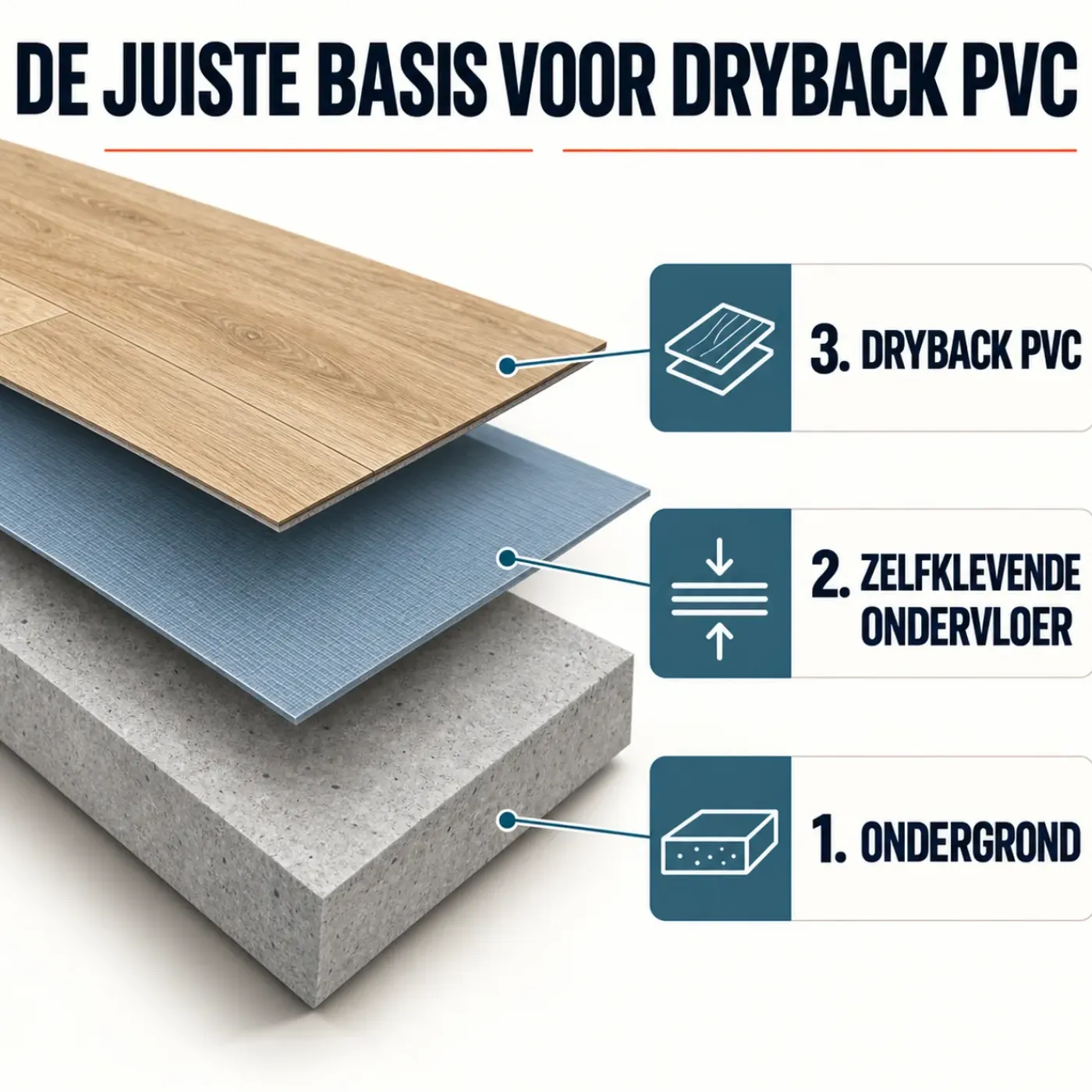 White Label Zelfklevende Ondervloer Voor Dryback Plak Pvc 40 M²