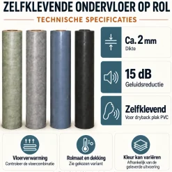 White Label Zelfklevende Ondervloer Voor Dryback Plak Pvc 40 M²