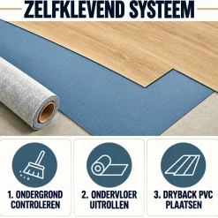 White Label Zelfklevende Ondervloer Voor Dryback Plak Pvc 40 M²