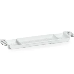 Zeller Badplank - Uitschuifbaar - Wit - 55 Tot 78 Cm
